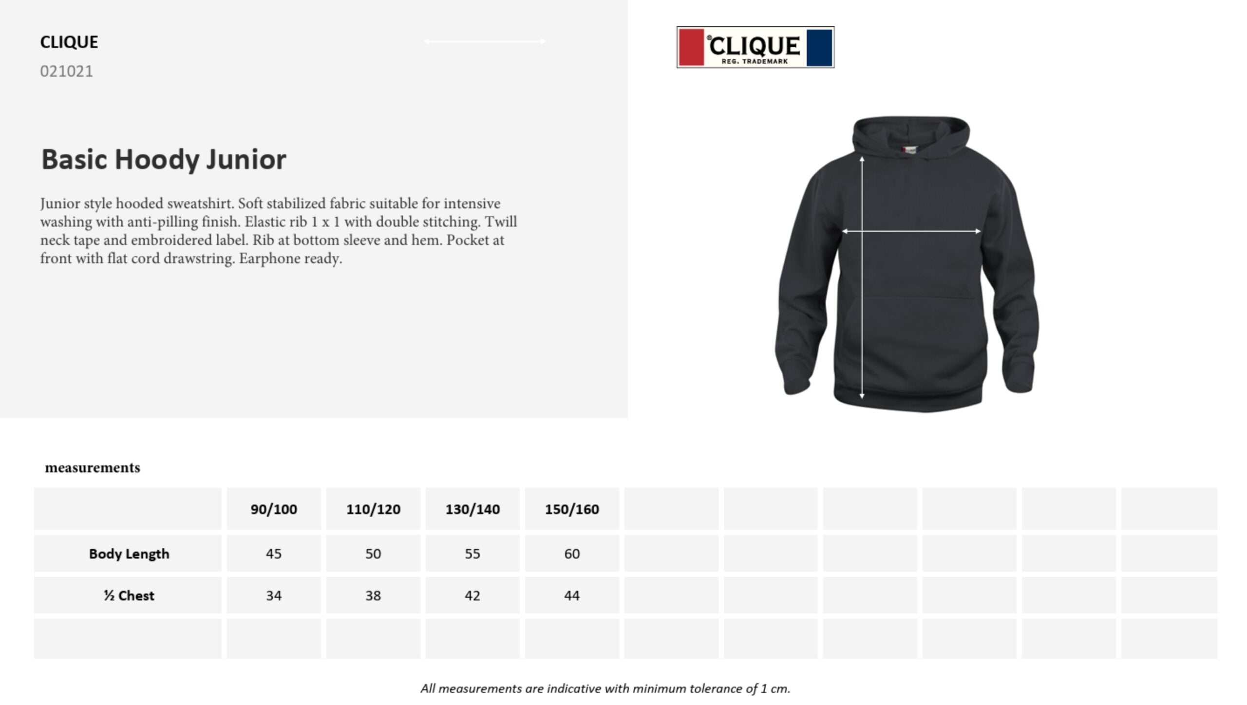 Basic Hoody Junior / Norsk Optimistjolleklubb