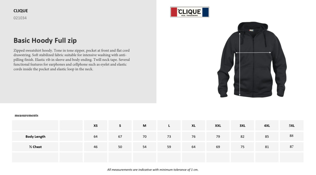 Basic Hoody Full Zip / Norsk Optimistjolleklubb