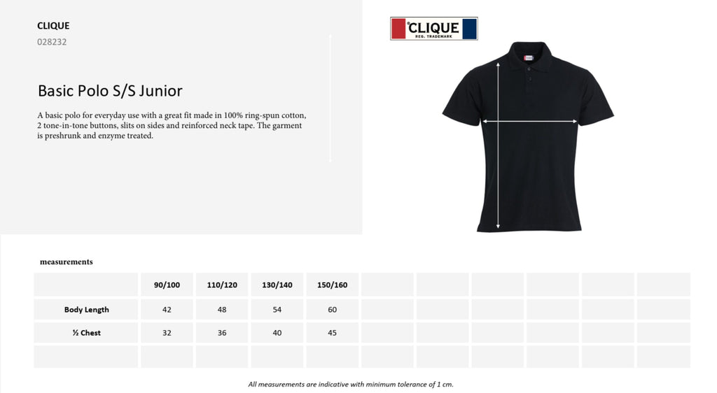 Basic Polo S/S Junior / Norsk Optimistjolleklubb