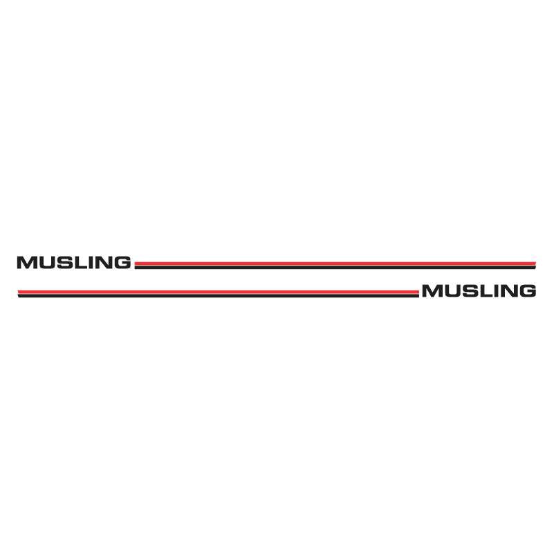 Båtlogo MUSLING med rette striper